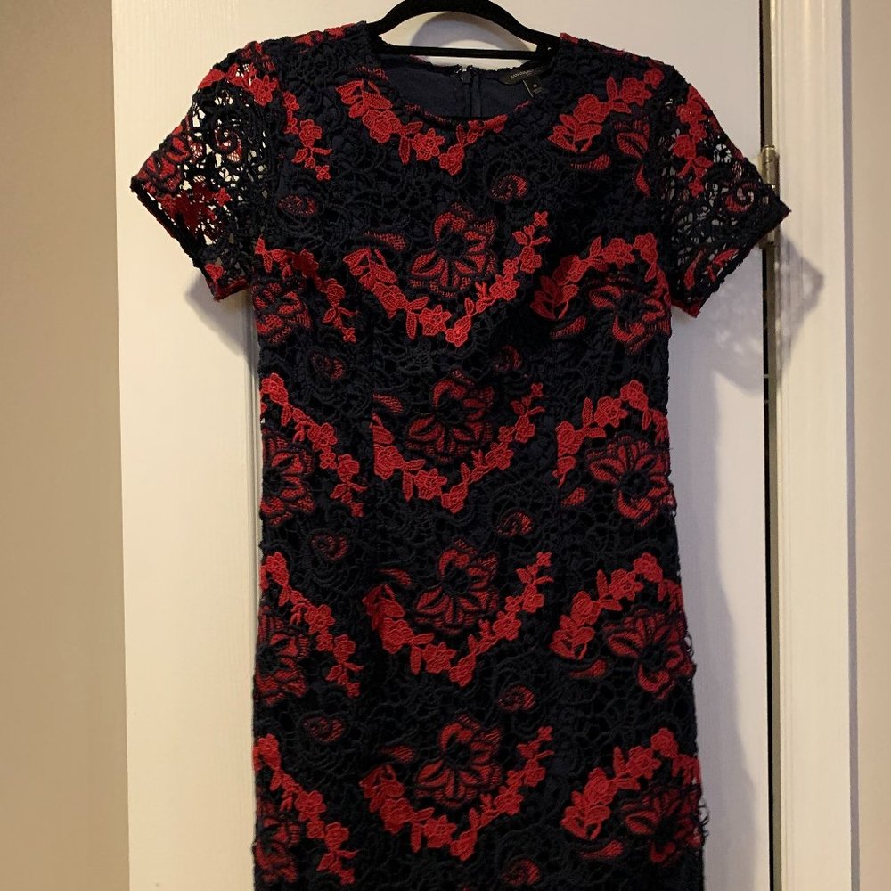 Banana Republic flower printed knit dress with liner